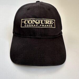 Conjure Cognac France Baseball Cap KC Embroidery Hat Adjustable Strap Back Black